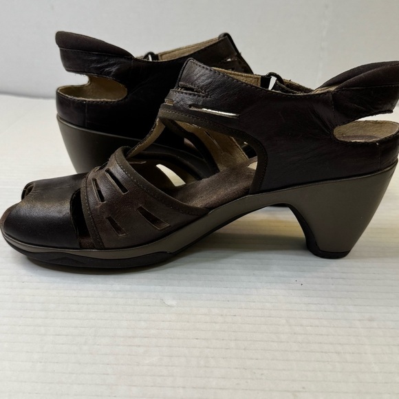 MERRELL Evera Band High Heels Leather Cycling Sandals Shoes - Picture 9 of 11